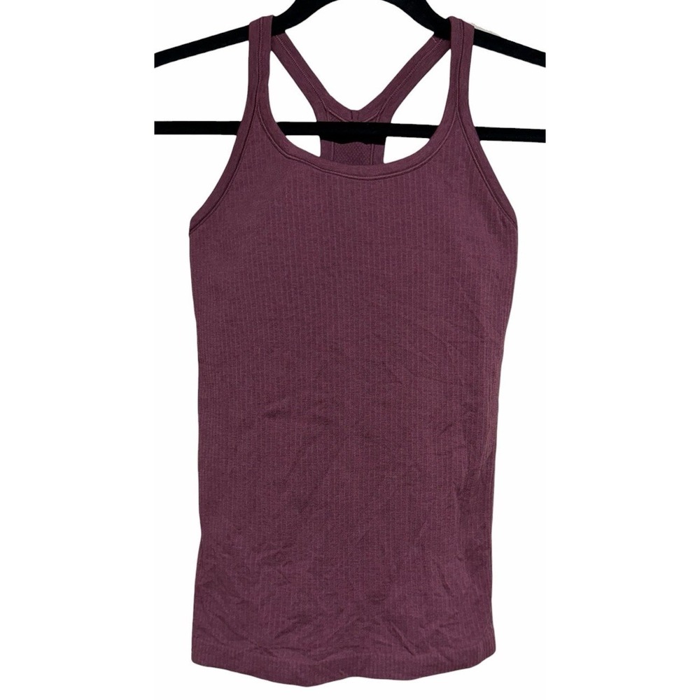 Lululemon Ebb to Street Tank Top Burgundy Women's Size 4